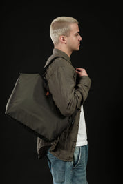 Cabas Réversible "Trocadéro" - Khaki & Orange - R.TOWN