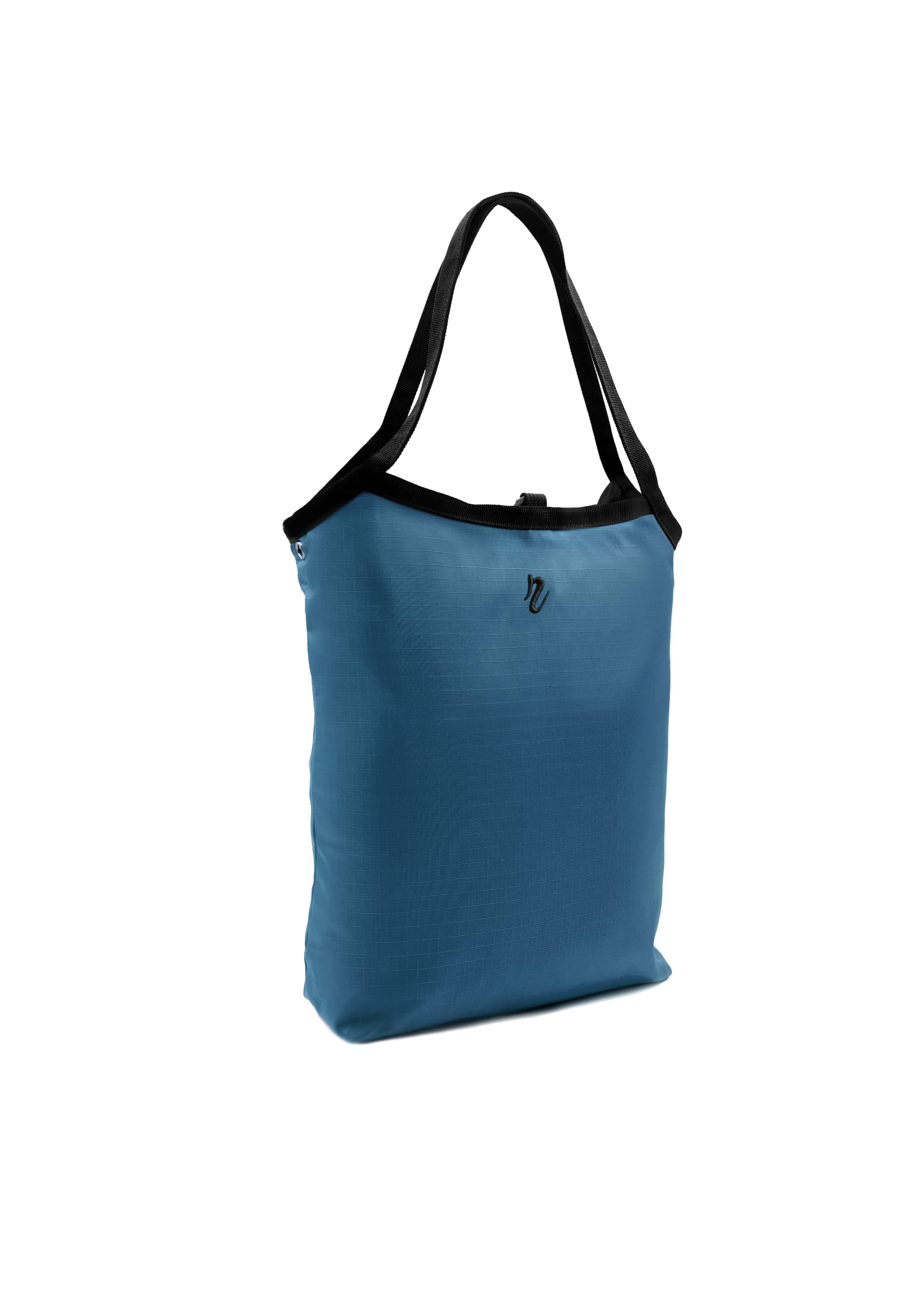 Sac cabas réversible bleu navy verticale