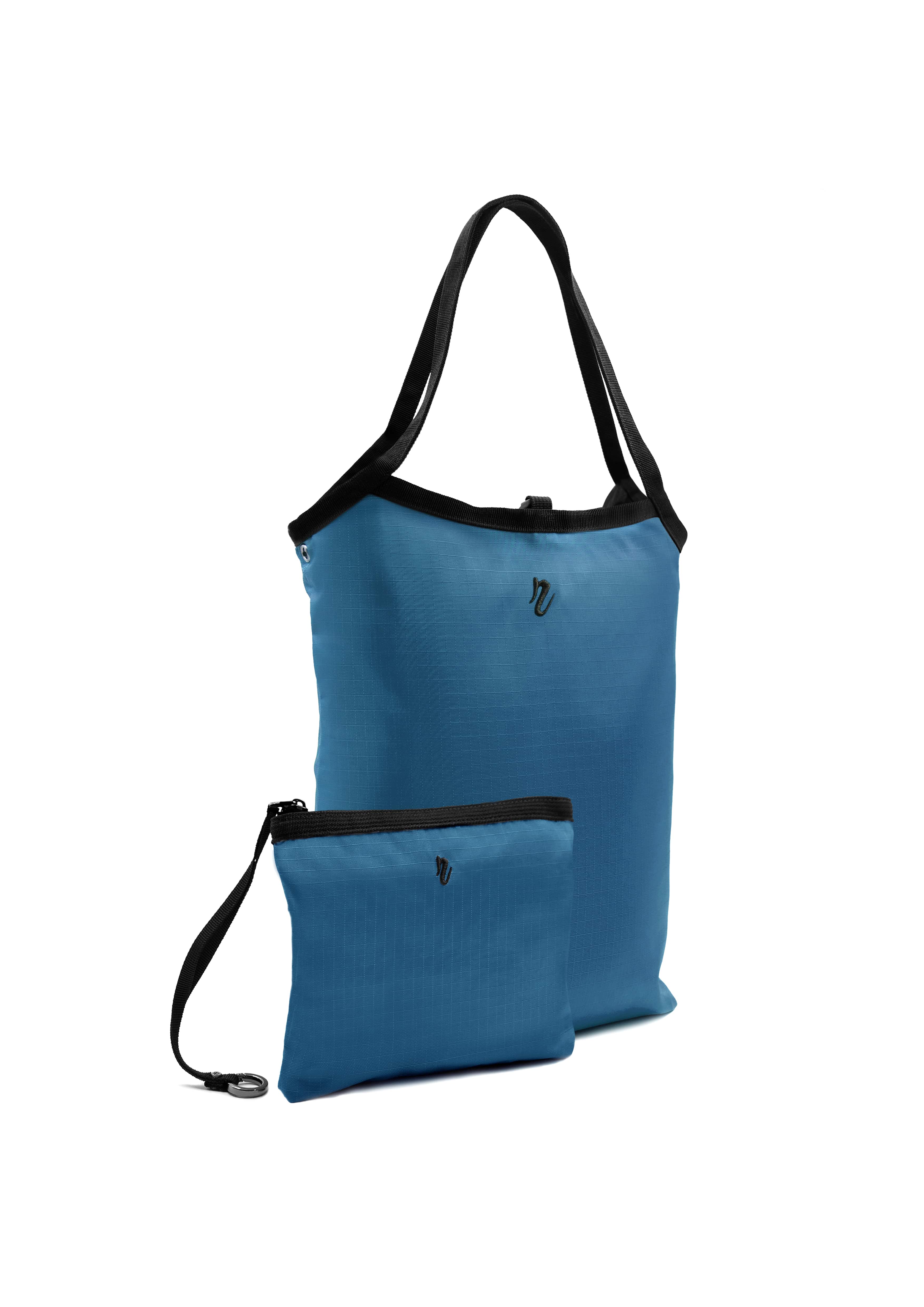 Sac cabas réversible bleu navy verticale
