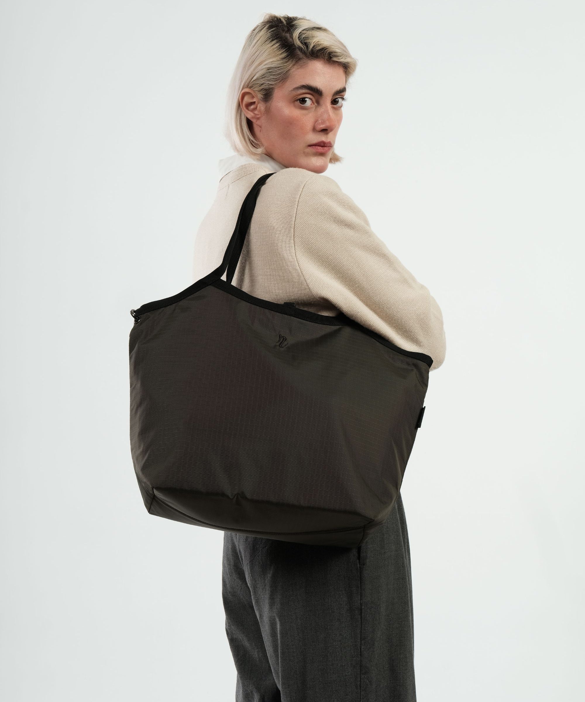 Cabas Réversible "Trocadéro" - Khaki & Orange - R.TOWN