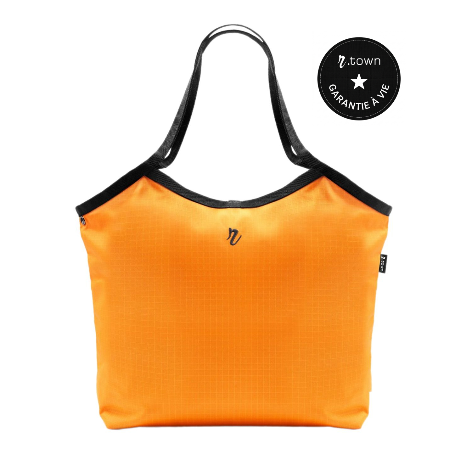 "Trocadéro" Reversible Tote Bag - Orange & Black 