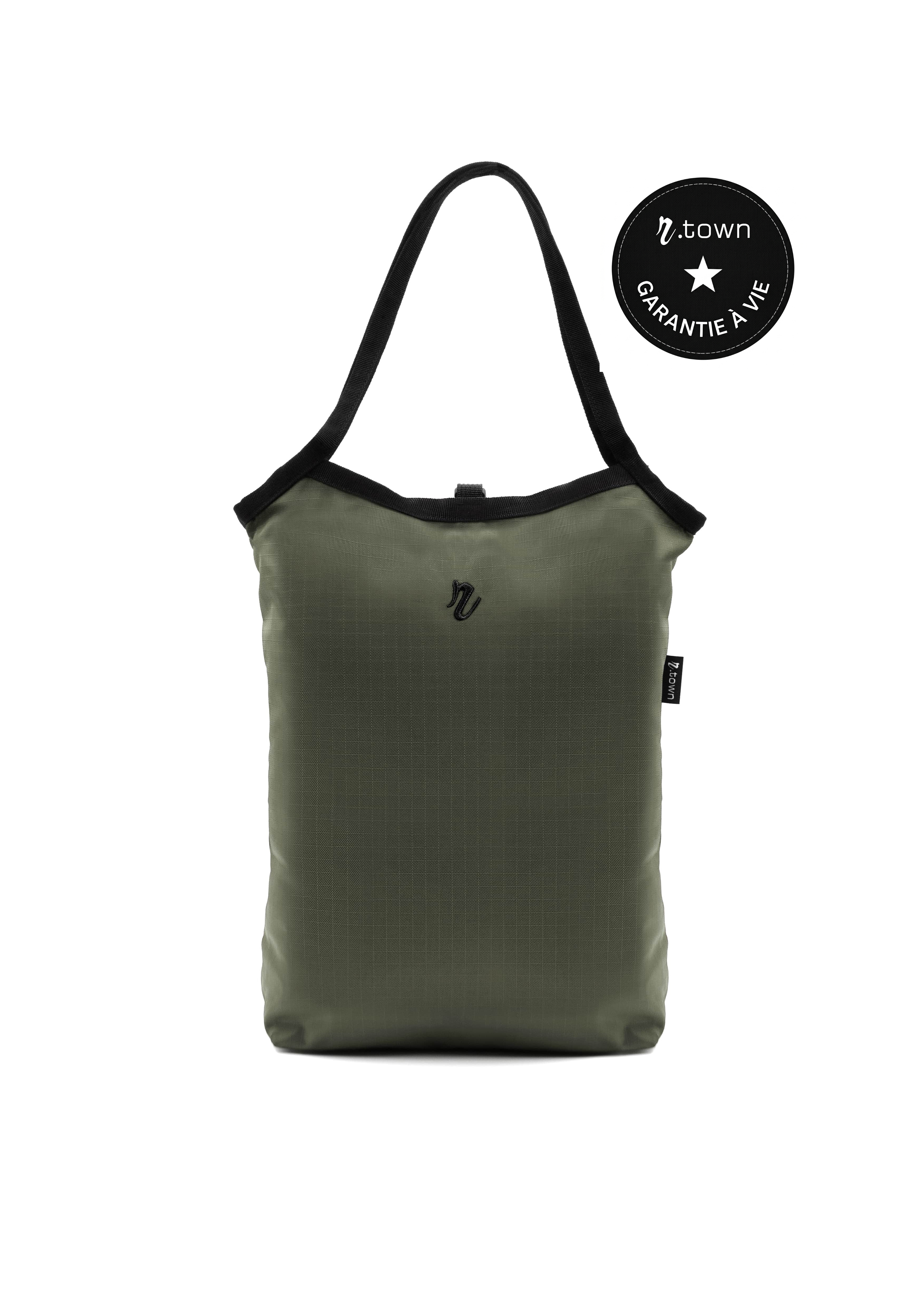Bolso Tote Reversible "Concorde" - Caqui y Negro 