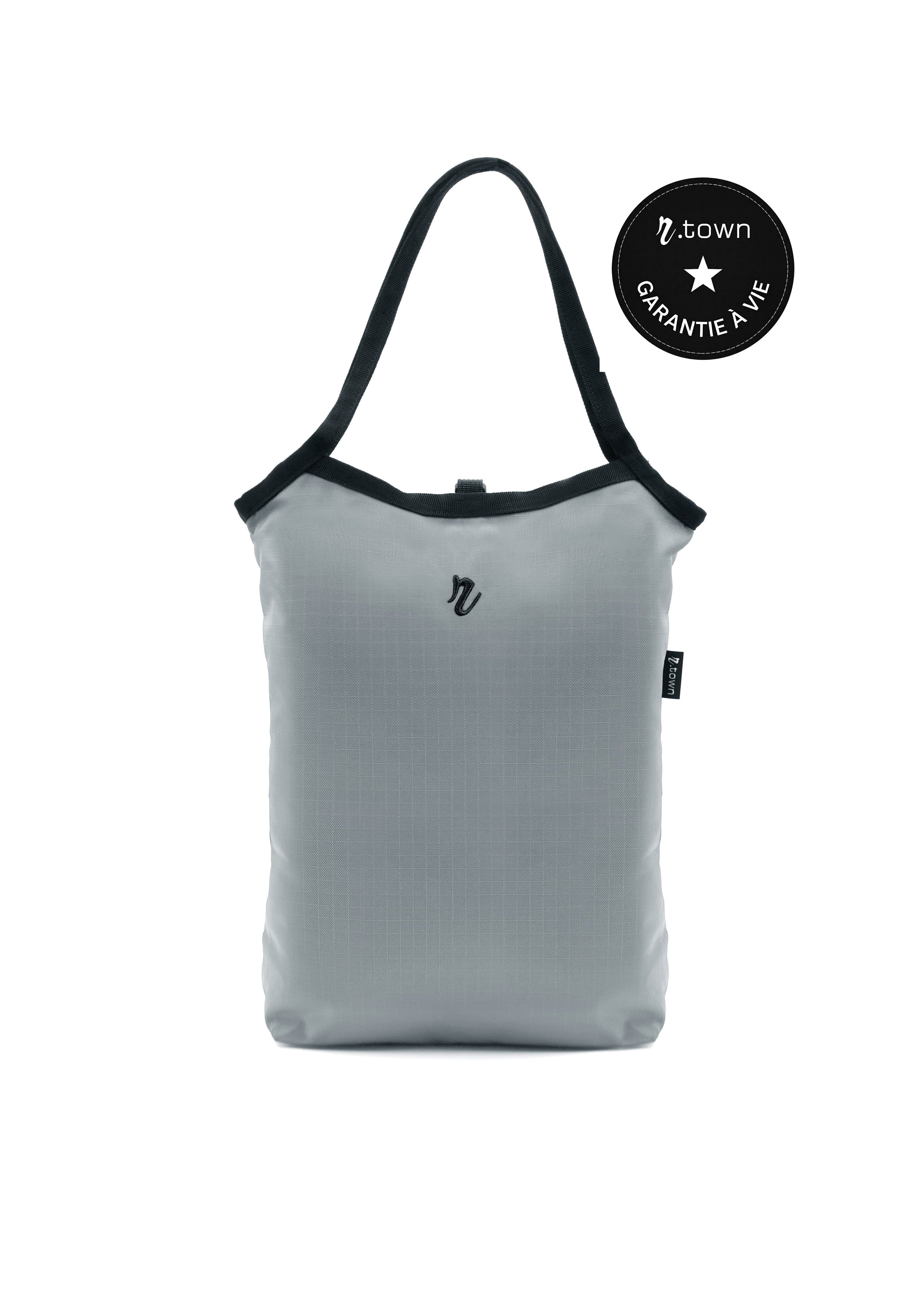 "Concorde" Reversible Tote Bag - Steel & Black 